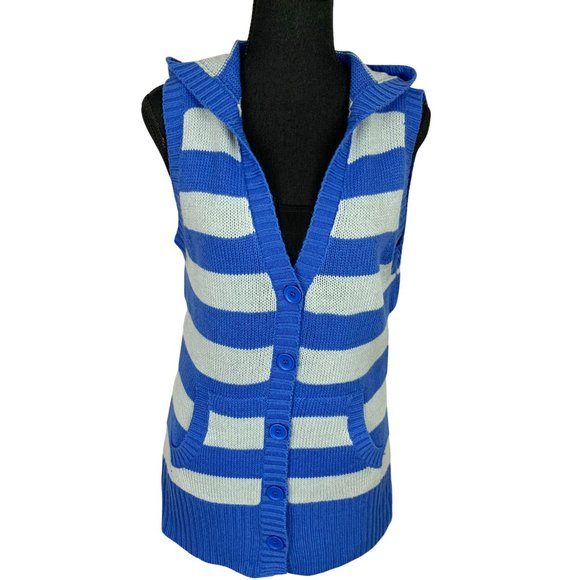 2/$10 - Striped Hooded Knit Sweater Vest - Picture 2 of 6